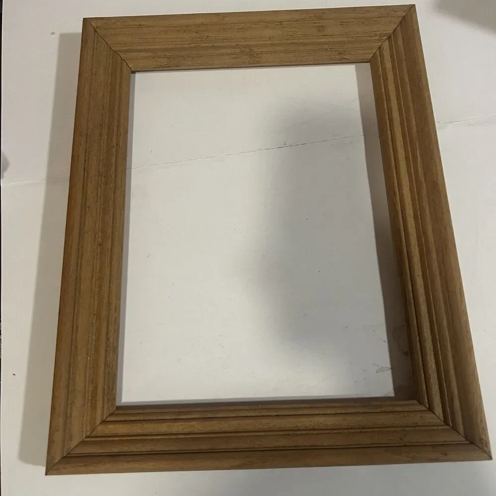 Vintage Wood Picture Frame 9x12 Opening 11.5x14.5 Empty Frame